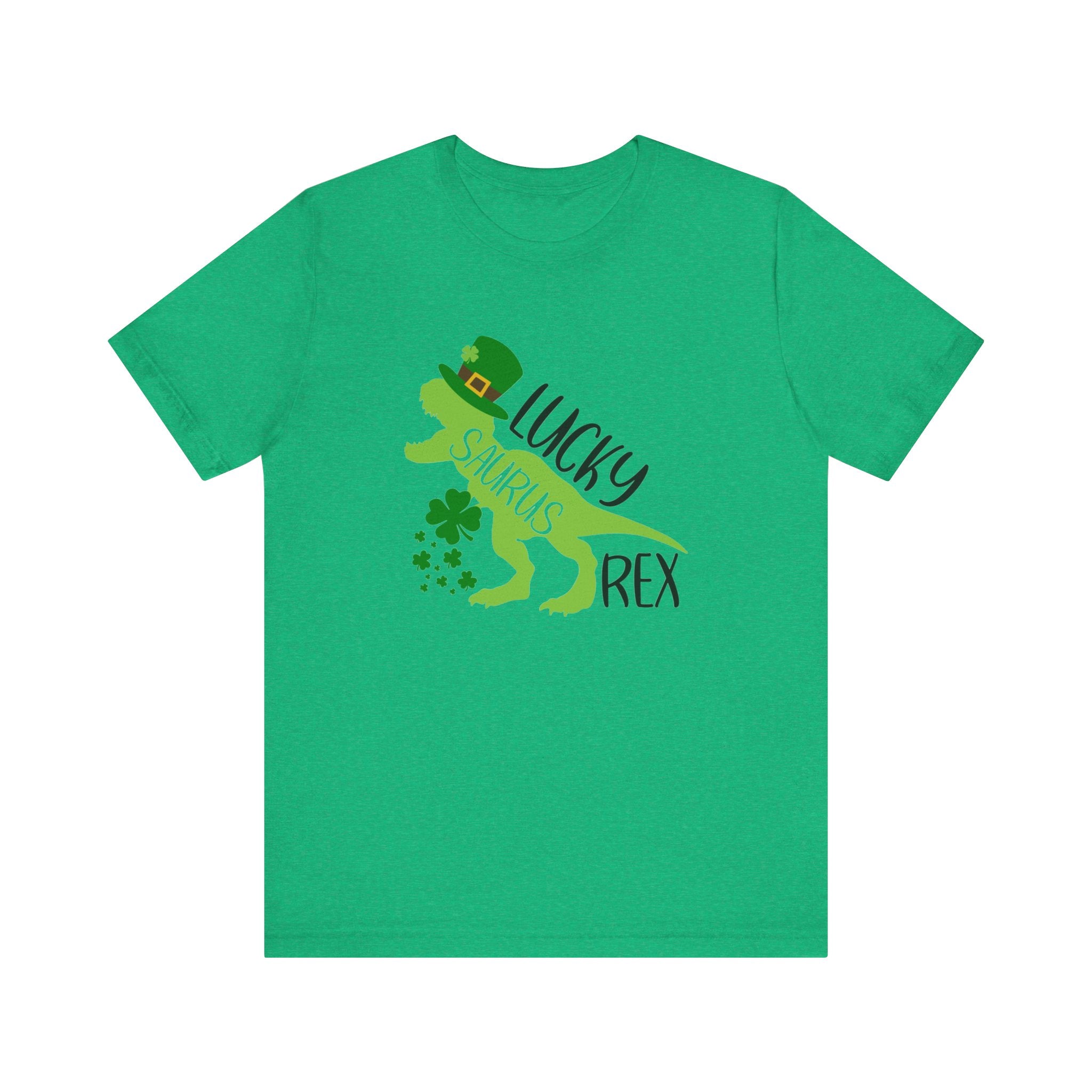 Lucky Saurus Rex T-Shirt — St. Patrick’s Day Kids & Adult Funny Dinosaur Tee