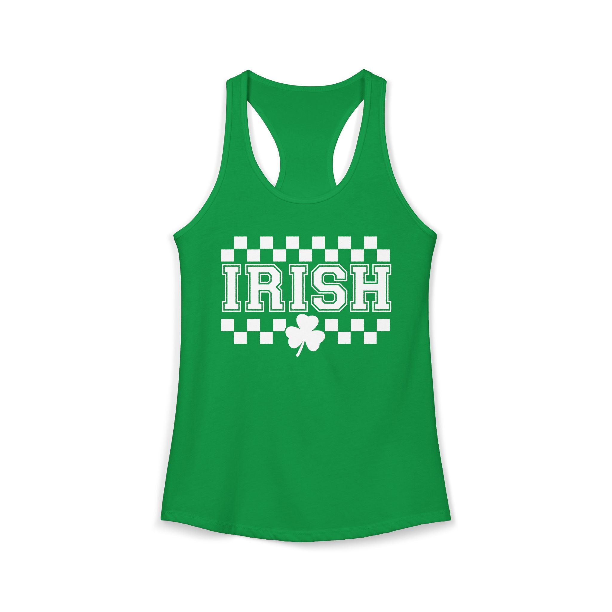 Women's Irish Check Racerback Tank
