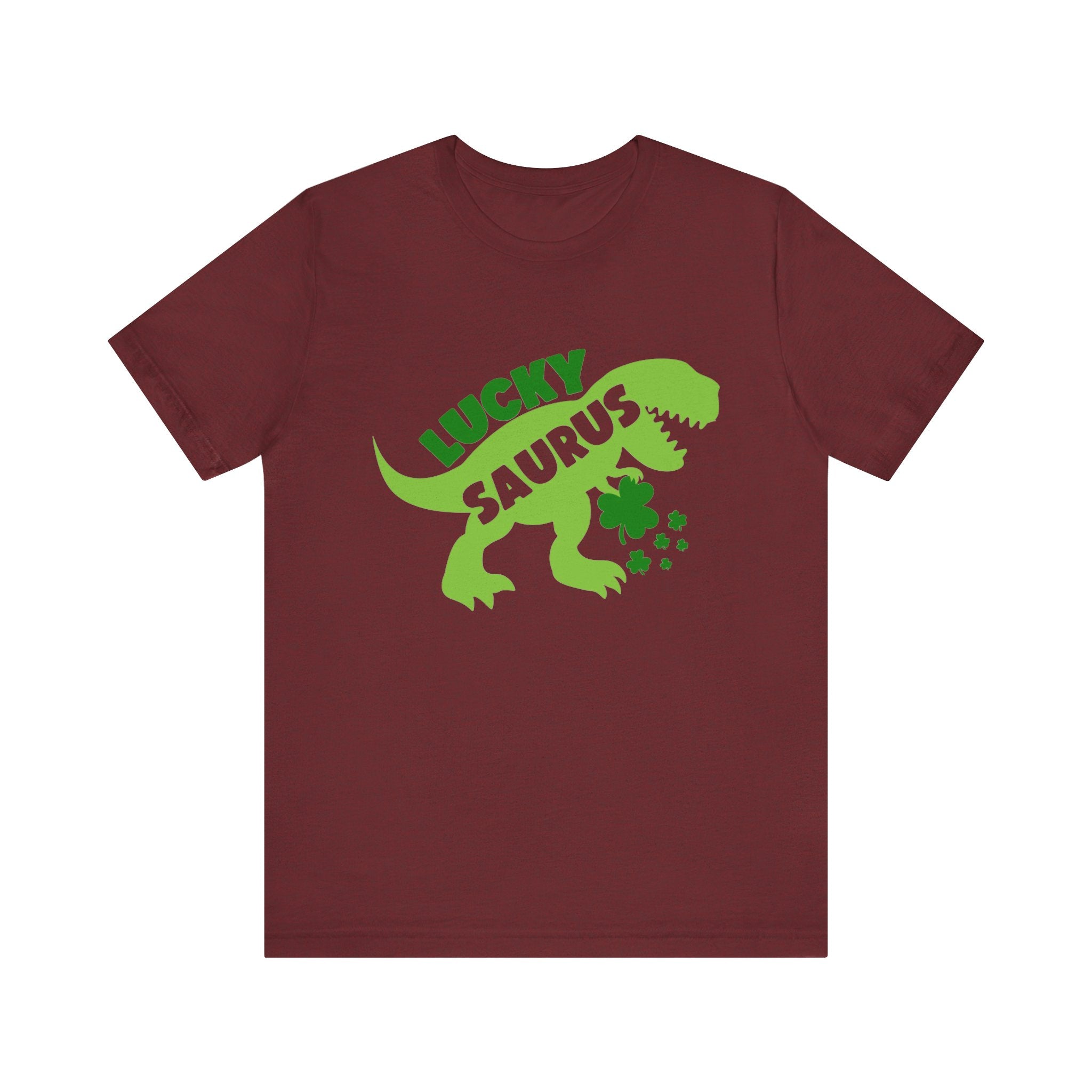 Lucky Saurus T-Shirt — St. Patrick’s Day Dinosaur Tee with Shamrock