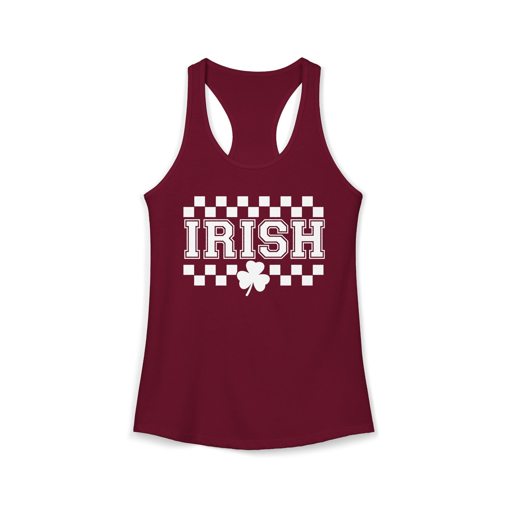 Women's Irish Check Racerback Tank