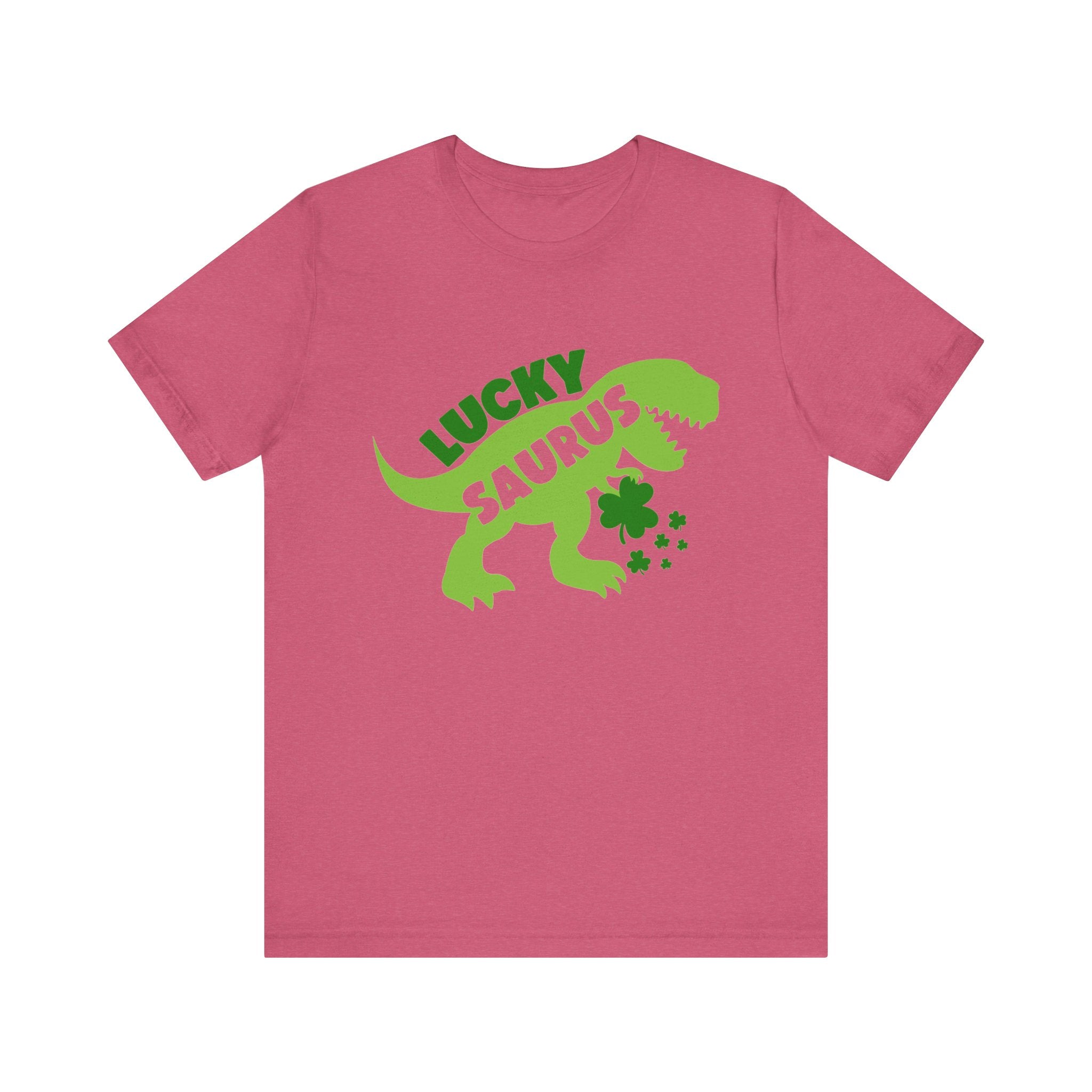 Lucky Saurus T-Shirt — St. Patrick’s Day Dinosaur Tee with Shamrock