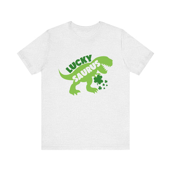 Lucky Saurus T-Shirt — St. Patrick’s Day Dinosaur Tee with Shamrock